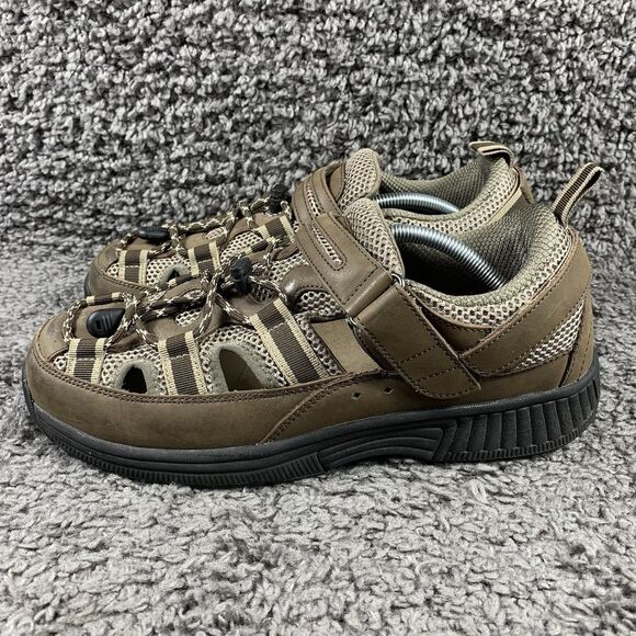 Orthofeet Clearwater Sandals Orthopedic Brown Leather Straps Sz 10.5 2E - Picture 1 of 8